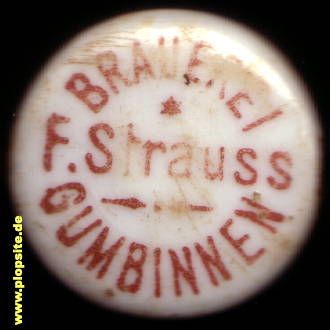 Bügelverschluss aus: Brauerei Felix Strauss, Gumbinnen, Gussew, Гусев, Russland