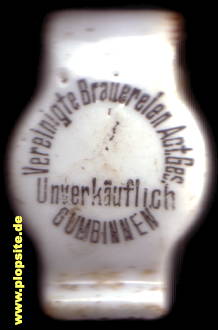 Obraz porcelany z: Vereinigte Brauereien AG, Gumbinnen, Gussew, Гусев, Rosja