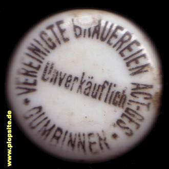 Obraz porcelany z: Vereinigte Brauereien AG, Gumbinnen, Gussew, Гусев, Rosja
