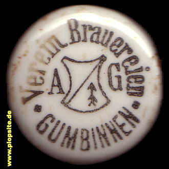 Obraz porcelany z: Vereinigte Brauereien AG, Gumbinnen, Gussew, Гусев, Rosja
