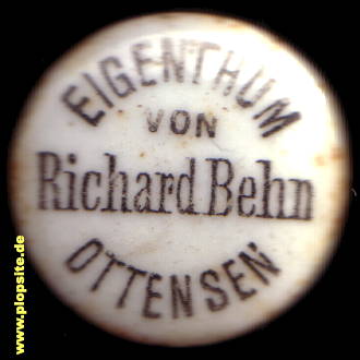 Bügelverschluss aus: Ottenser Dampfbierbrauerei, Richard Behn, Hamburg Ottensen, Deutschland