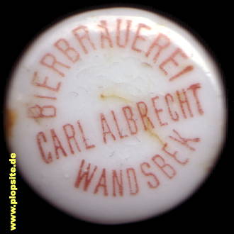 Bügelverschluss aus: Bierbrauerei Carl Albrecht, Hamburg Wandsbeck, Deutschland