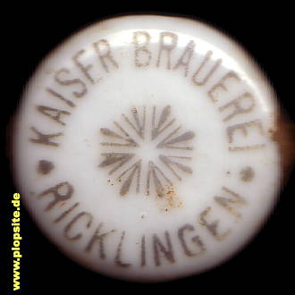 BŸügelverschluss aus: Kaiser Brauerei , Hannover Ricklingen, Deutschland