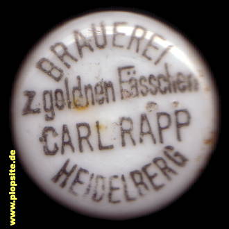 Bügelverschluss aus: Brauerei zum Goldnen Fässchen Carl Rapp, Heidelberg, Deutschland