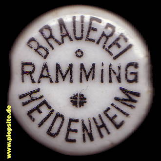 Bügelverschluss aus: Brauerei Ramming, Brauerei zur blauen Taube, Heidenheim / Mfr., Deutschland