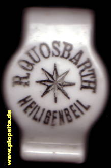 Bügelverschluss aus: St. Georgsbrauerei, R. Quosbarth, Heiligenbeil, Mamonowo, Мамоново, Russland