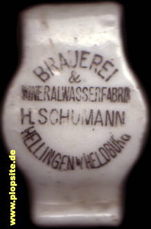 BŸügelverschluss aus: Brauerei & Mineralwasserfabrik H. Schumann, Hellingen, Heldburg-Hellingen, Deutschland