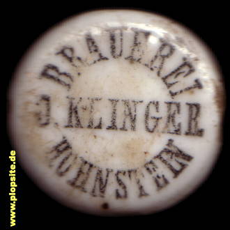 BŸügelverschluss aus: Brauerei J. Klinger, Hohenstein / Sächsische Schweiz, Deutschland