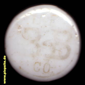 Picture of a ceramic Hutter stopper from: Ginger Beer, The H. B. Co. (Hudson's Bay Company), Toronto, Canada