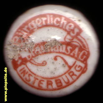 Bügelverschluss aus: Bürgerliches Brauhaus AG , Insterburg, Tschernjachowsk, Черняховск, Инстербург, Russland