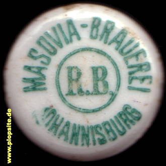 Bügelverschluss aus: Masovia Brauerei (RB = Robert Beyer), Johannisburg, Pisz, Jańsbork, Polen