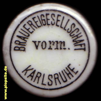 Bügelverschluss aus: Brauereigesellschaft, vormals Schrempp & Printz, Karlsruhe, Deutschland