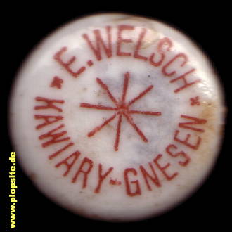 Bügelverschluss aus: Brauerei E. Welsch, Kawiary Gnesen, Gniezno, Polen
