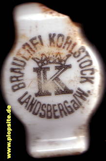 Bügelverschluss aus: Brauerei Louis Kohlstock, Landsberg / Warthe, Gorzów Wielkopolski, Polen