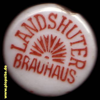Picture of a ceramic Hutter stopper from: Landshuter Brauhaus, Koller-Fleischmann AG, Landshut, Germany