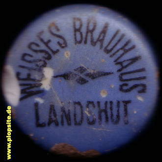 Picture of a ceramic Hutter stopper from: Weißes Brauhaus, Landshut, Germany