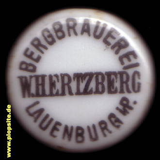 BŸügelverschluss aus: Bergbrauerei W. Hertzberg, Lauenburg i. Pom., Lębork, Polen