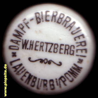 Bügelverschluss aus: Dampf Bierbrauerei W. Hertzberg, Lauenburg i. Pom., Lębork, Polen