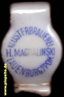 Bügelverschluss aus: Klosterbrauerei Heinrich Magdalinski, Lauenburg i. Pom., Lębork, Polen