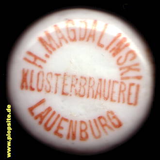 Bügelverschluss aus: Klosterbrauerei Heinrich Magdalinski, Lauenburg i. Pom., Lębork, Polen