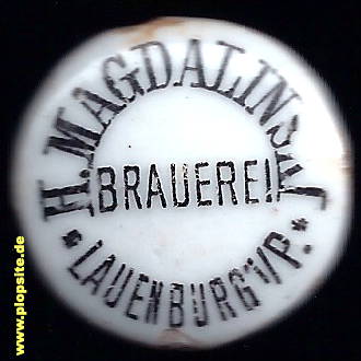 Bügelverschluss aus: Klosterbrauerei Heinrich Magdalinski, Lauenburg i. Pom., Lębork, Polen