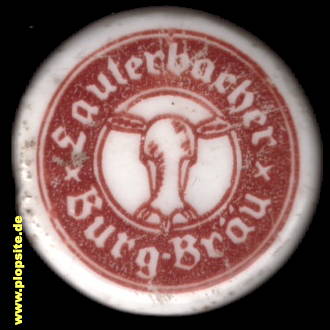 Picture of a ceramic Hutter stopper from: Burgbrauerei, „Burg Bräu“, Lauterbach / Hessen, Germany