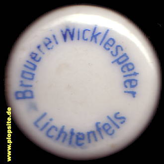 Bügelverschluss aus: Brauerei Wicklespeter, Lichtenfels, Deutschland