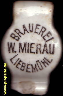 BŸügelverschluss aus: Brauerei W. Mierau, Liebemühl, Miłomłyn, Polen