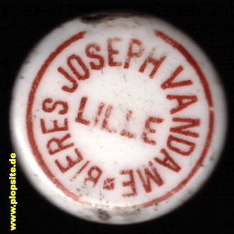 Bügelverschluss aus: Brasserie Joseph Vandame, Lille, Rijsel, Frankreich