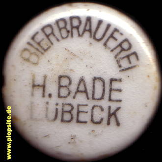 Bügelverschluss aus: Bierbrauerei H. Bade, Lübeck, Deutschland