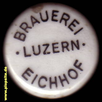 Bügelverschluss aus: Brauerei Eichhof, Luzern, Lucerne, Lucerna, Schweiz