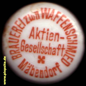 BŸügelverschluss aus: Brauerei zum Waffenschmied AG, Mäbendorf, Suhl-Mäbendorf, Deutschland