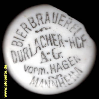 BŸügelverschluss aus: Bierbrauerei Durlacher Hof AG, vormahls Hagen, Mannheim, Deutschland