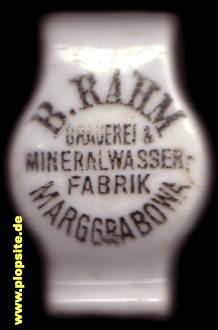 BŸügelverschluss aus: Brauerei & Mineralwasserfabrik Bernhard Rahm, Marggrabowa, Olecko, Treuburg, Alėcka, Polen