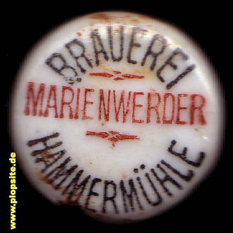BŸügelverschluss aus: Brauerei Hammermühle, Marienwerder, Kwidzyn, Polen