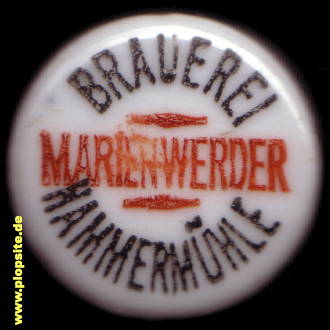 Bügelverschluss aus: Brauerei Hammermühle, Marienwerder, Kwidzyn, Polen