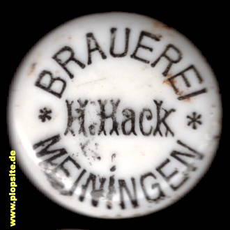 Bügelverschluss aus: Brauerei H. Hack, Hugo Hack, Meiningen, Deutschland