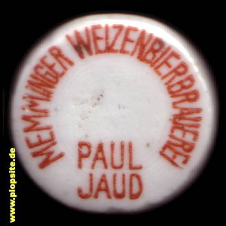 Bügelverschluss aus: Weizenbierbrauerei, Paul Jaud, Memmingen, Deutschland