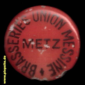 Picture of a ceramic Hutter stopper from: Brasseries Union Messine, Metz, France