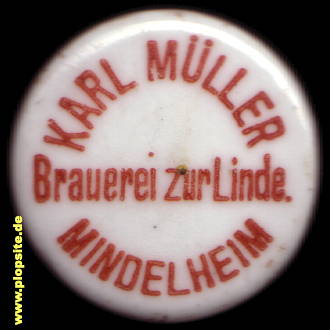 Bügelverschluss aus: Brauerei zur Linde Müller, Mindelheim, Deutschland