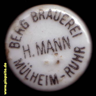 BŸügelverschluss aus: Berg Brauerei H. Mann, Mülheim / Ruhr, Deutschland