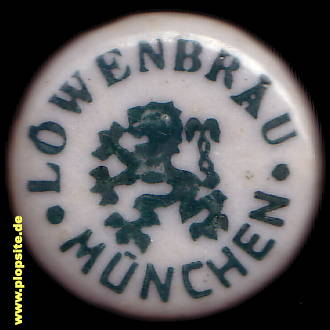 Picture of a ceramic Hutter stopper from: Löwenbräu, München, Germany