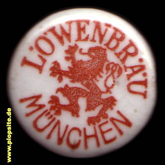 Picture of a ceramic Hutter stopper from: Löwenbräu, München, Germany