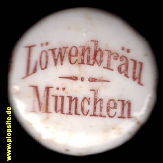 Picture of a ceramic Hutter stopper from: Löwenbräu, München, Germany