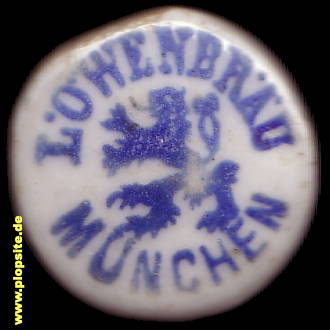 Picture of a ceramic Hutter stopper from: Löwenbräu, München, Germany