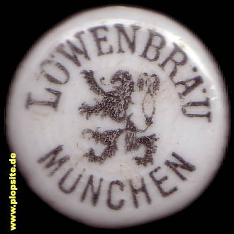 Picture of a ceramic Hutter stopper from: Löwenbräu, München, Germany