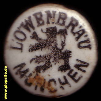 Picture of a ceramic Hutter stopper from: Löwenbräu, München, Germany