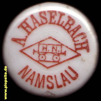 BŸügelverschluss aus: Brauerei A. Haselbach GmbH, Namslau, Namysłów, Polen