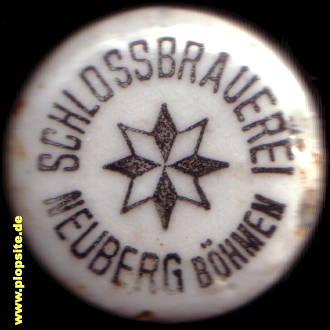 Picture of a ceramic Hutter stopper from: Schloßbrauerei, Neuberg / Böhmen, Podhradí u Aše, Czech Republic