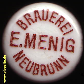 BŸügelverschluss aus: Brauerei E. Menig, Neubrunn / Ufr., Deutschland
